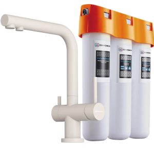 Смеситель для кухни Omoikiri Nagano P + Pure Drop Lite с фильтром Пастила 4216.8028P