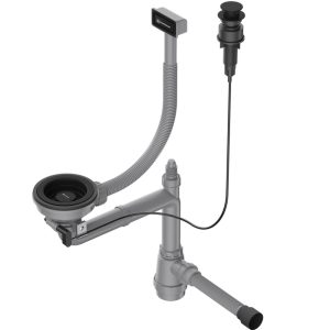 Арматура для одночашевых моек Omoikiri WK-1 с клапаном-автомат Графит 4956767