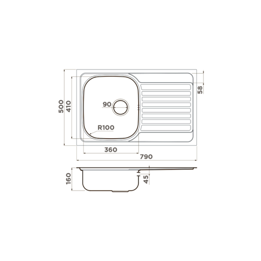 Мойка кухонная Omoikiri Kashiogawa 79 Хром 4993452 — изображение 4