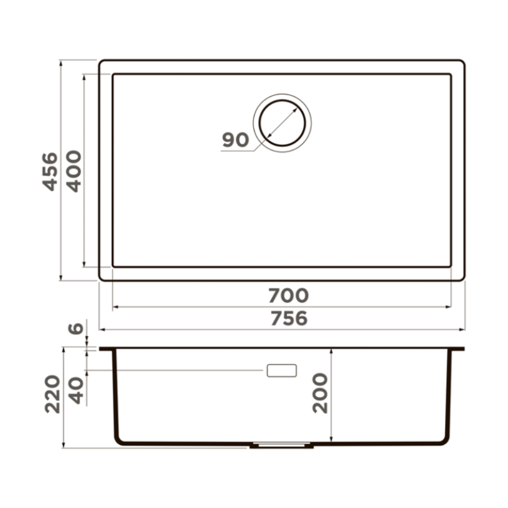 Мойка кухонная Omoikiri Yamakawa 76 Графит 4993779 — изображение 4