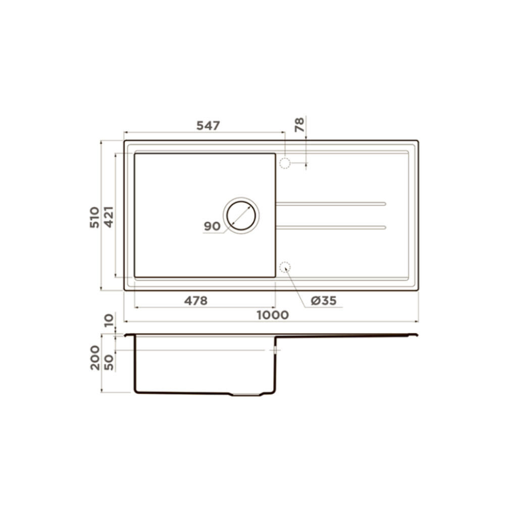 Мойка кухонная Omoikiri Tedori 100 Белый матовый 4993919 — изображение 4