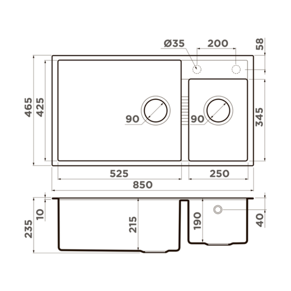 Мойка кухонная Omoikiri Tedori 85 Платина 4993947 — изображение 5