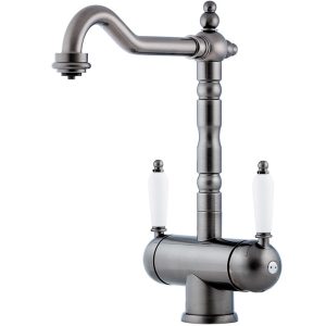 Смеситель для кухни Omoikiri Amagasaki Серебро античное / Белый 4994045